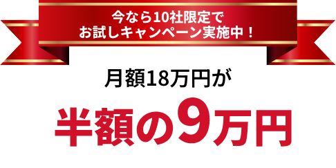 月額18万円が半額の9万円